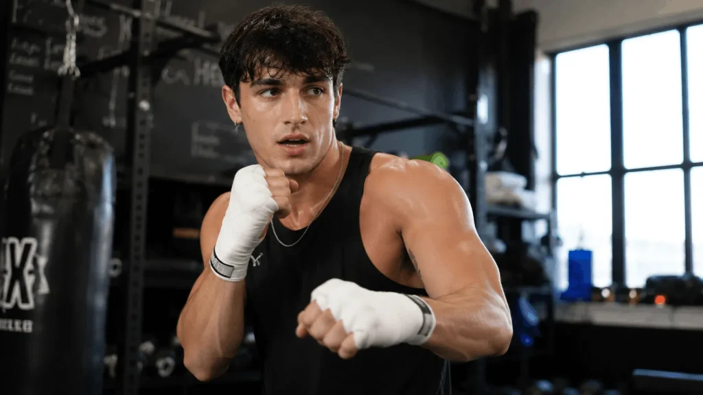 Bryce Hall net worth boxing training photo