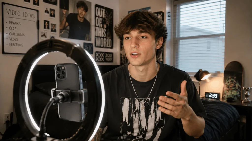 Bryce Hall net worth early career filming content