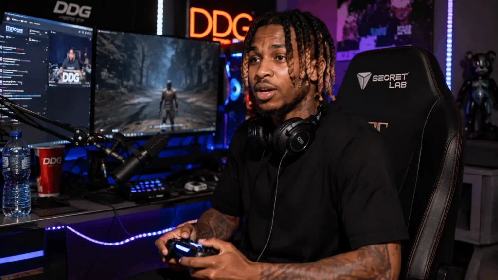DDG streaming gameplay, one of his net worth income sources