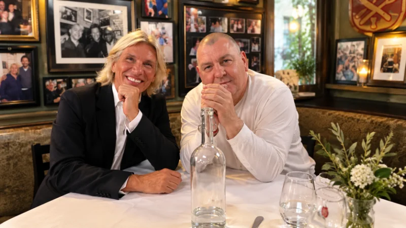 Inside Emilio Ballato's restaurant dining room in Nolita