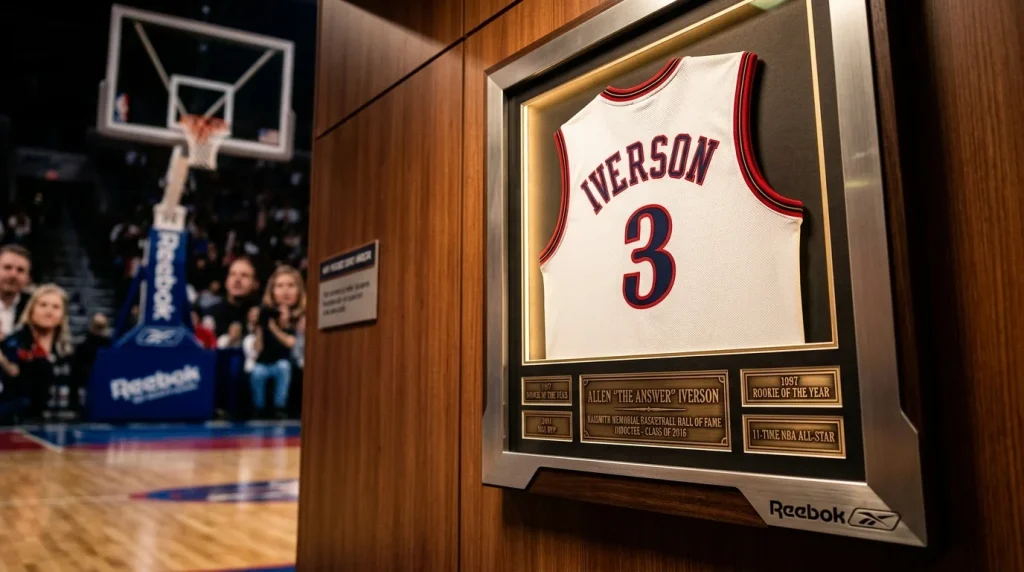Allen Iverson net worth legacy shown through retired jersey display
