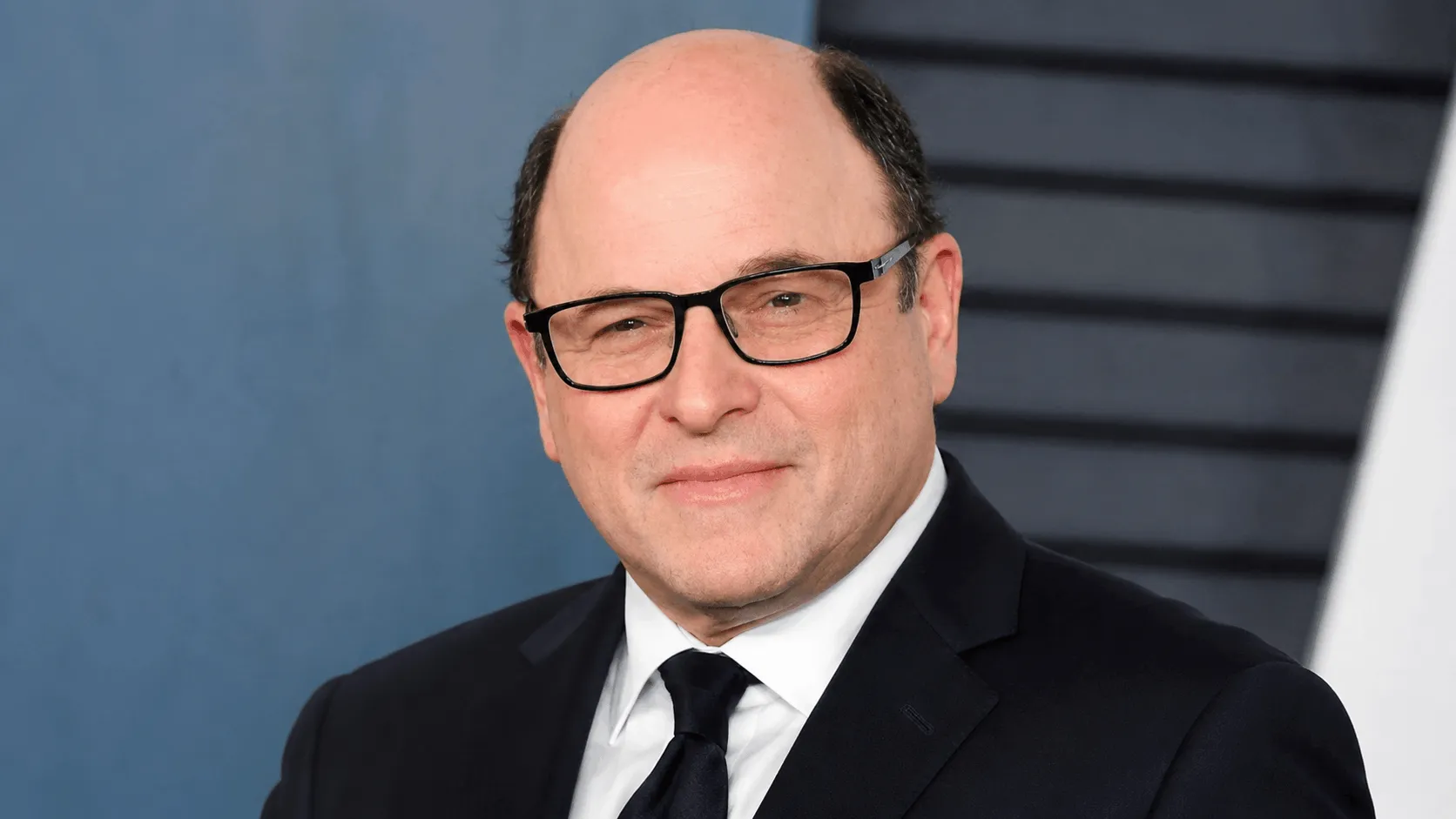 Broadway theater marquee representing Jason Alexander's stage career
