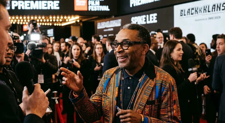 Spike Lee at a public event, part of his net worth story